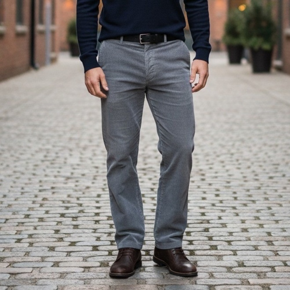Lands End Men's Corduroy Pants Size 36 Flat Front Cotton‎ Preppy Workwear USA